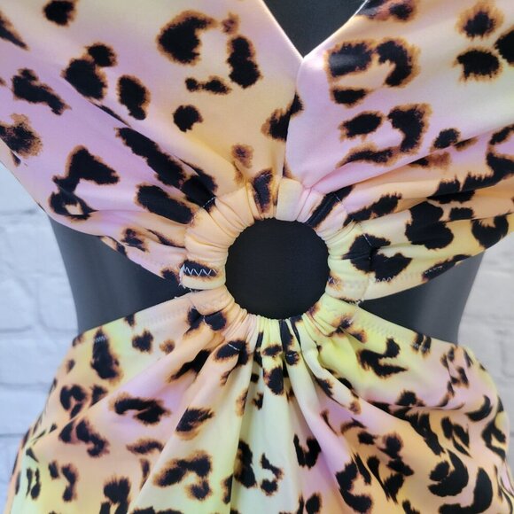 Bar III Women's Animal-Print O-Ring Monokini Swimsuit - Picture 2 of 8